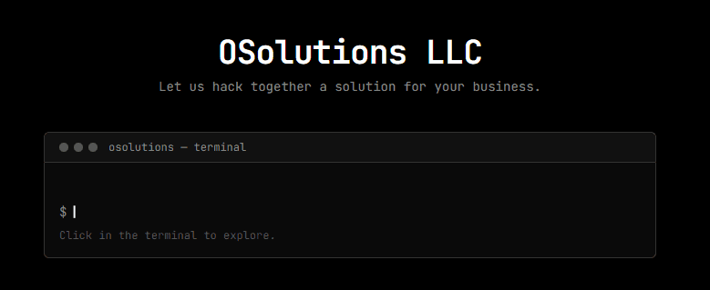 OSolutions Website screenshot